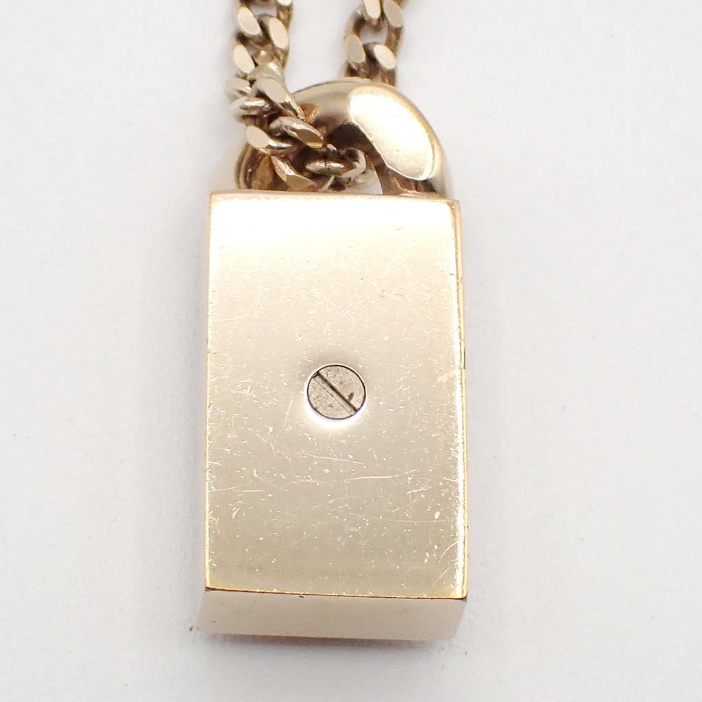 Chanel CC Dog Tag Pendant Necklace Gold Good condition - Inside View