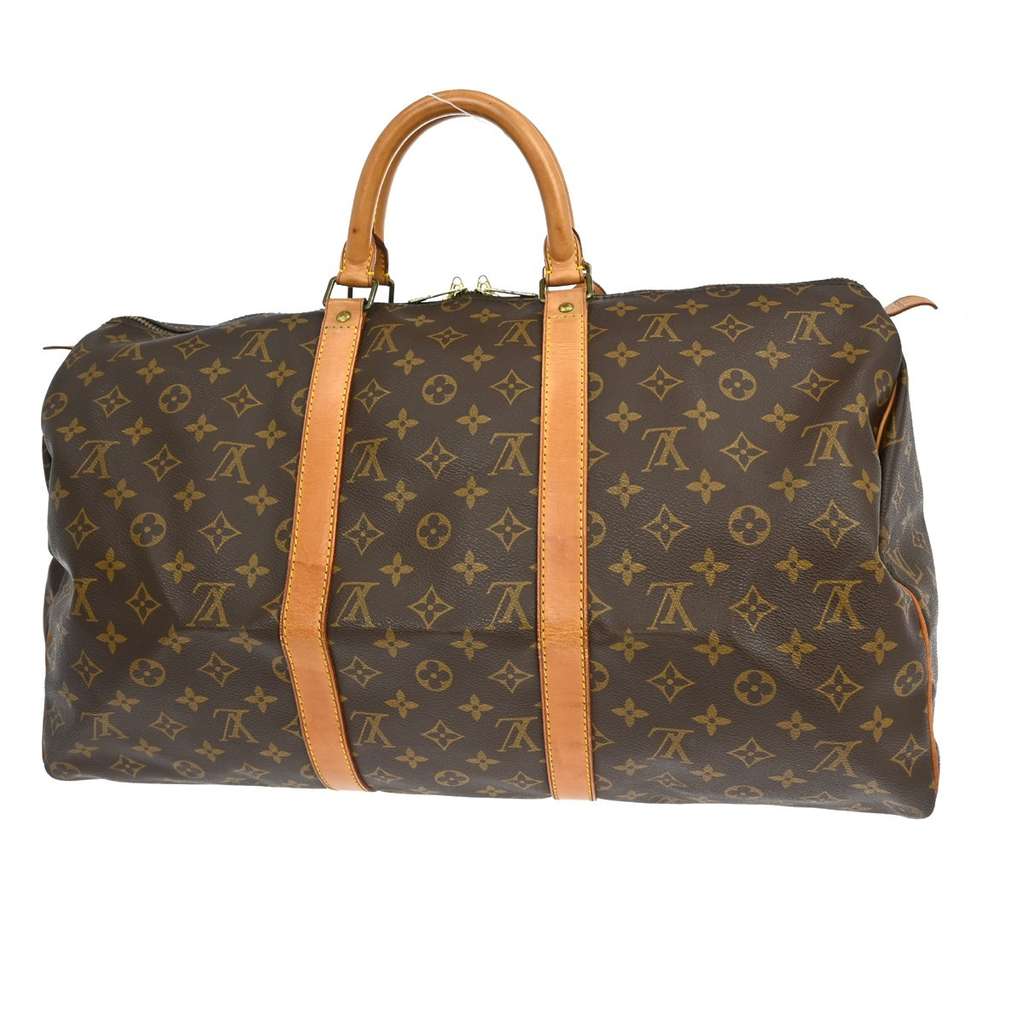 Louis Vuitton Keepall Bag Brown Canvas Fair condition - Back View