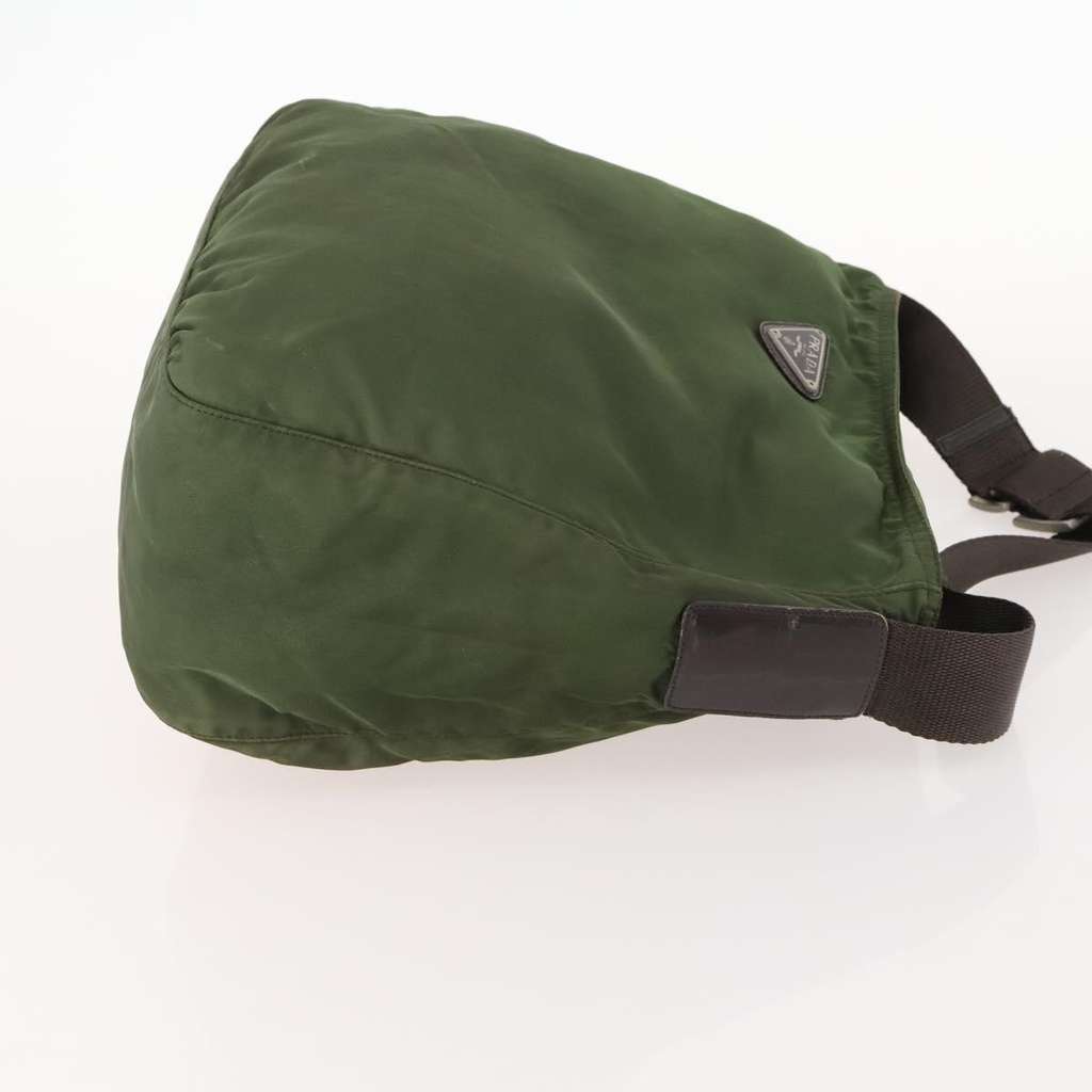 Prada Zip Top Messenger Bag Khaki Fair condition - Inside View