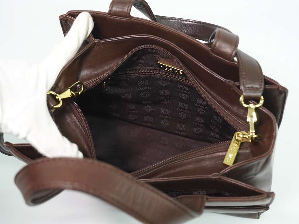 Loewe Vintage Anagram Handbag Brown Leather Fair condition - Inside View