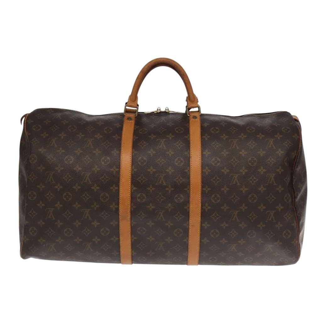 Louis Vuitton Keepall Bag Brown Canvas Fair condition - Back View