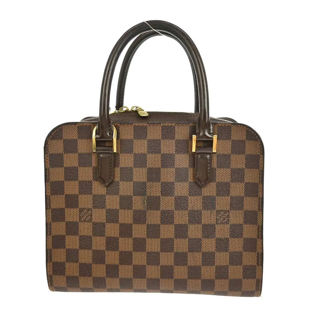 Louis Vuitton Triana Bag Brown Canvas Fair - Front View
