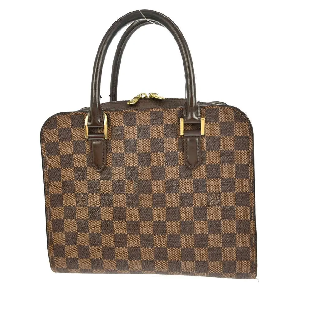 Louis Vuitton Triana Bag Brown Canvas Fair - Back View