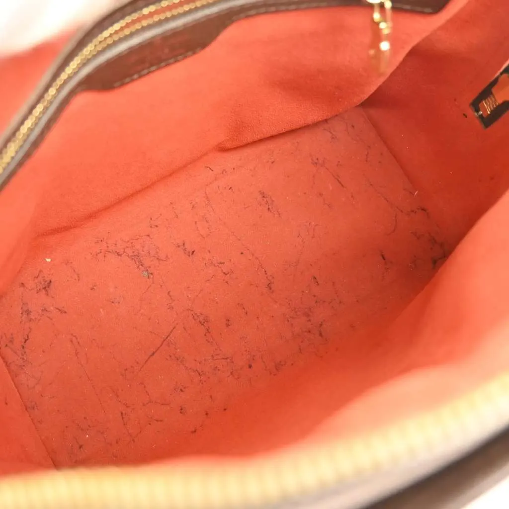 Louis Vuitton Triana Bag Brown Canvas Fair - Inside View