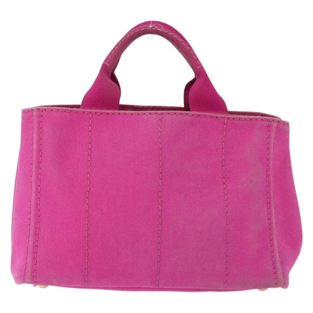 Prada Canapa Tote Pink Canvas Fair condition - Back View