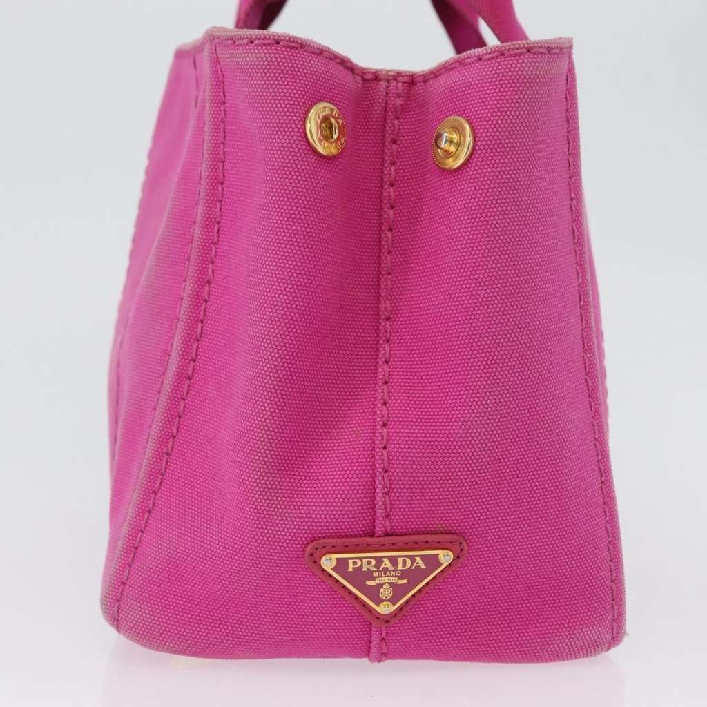 Prada Canapa Tote Pink Canvas Fair condition - Model View