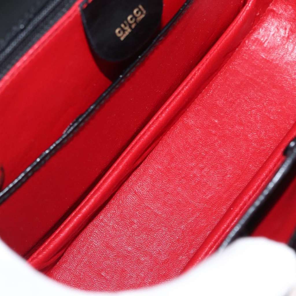 Gucci Vintage Convertible Bamboo Top Handle Bag Black Leather Good condition - Box View