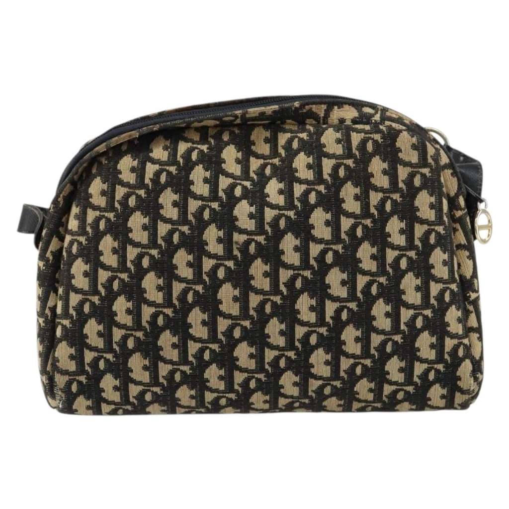 Christian Dior Vintage CD trotter Shoulder bag Black Canvas Good condition - Back View