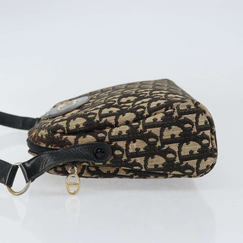 Christian Dior Vintage CD trotter Shoulder bag Black Canvas Good condition - Model View