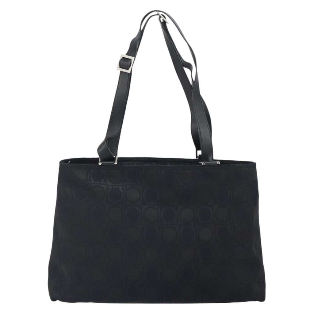 Salvatore Ferragamo Gancini Tote Black Good condition - Back View