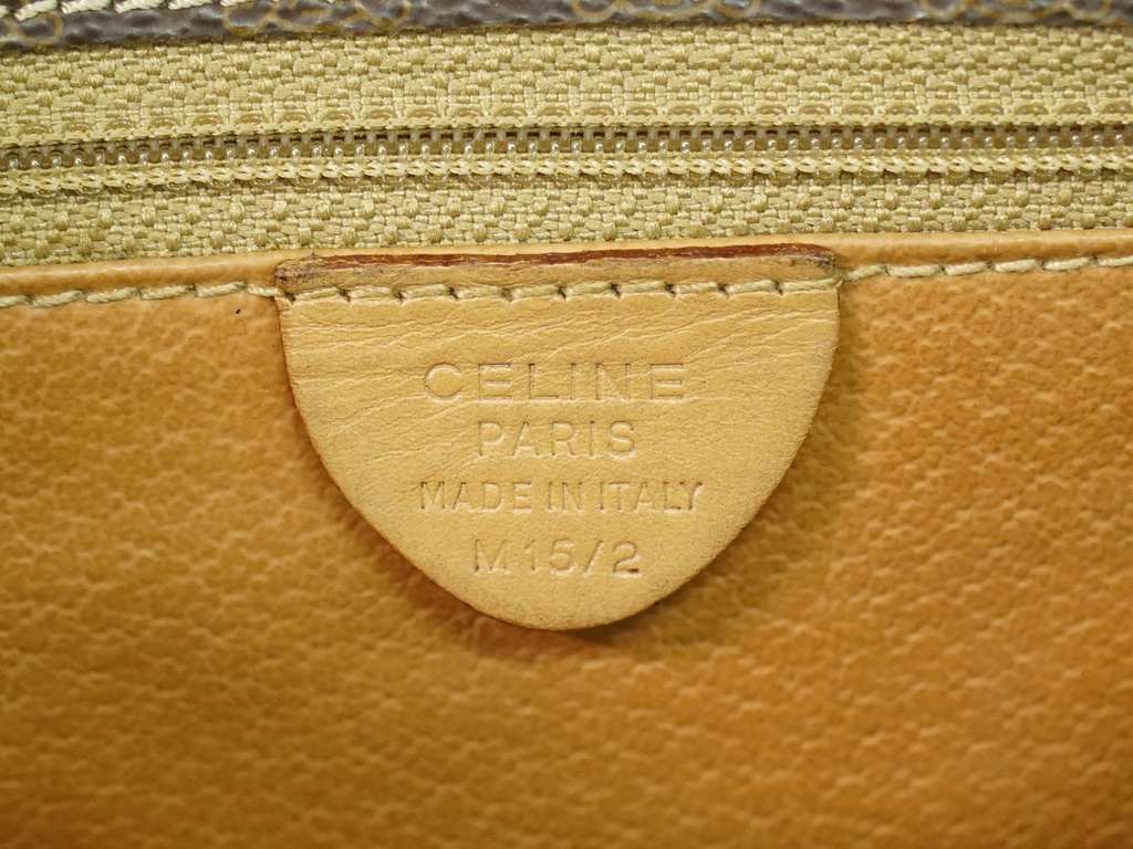 Celine Vintage Macadam Shoulder Bag Brown Canvas Fair condition - Model View