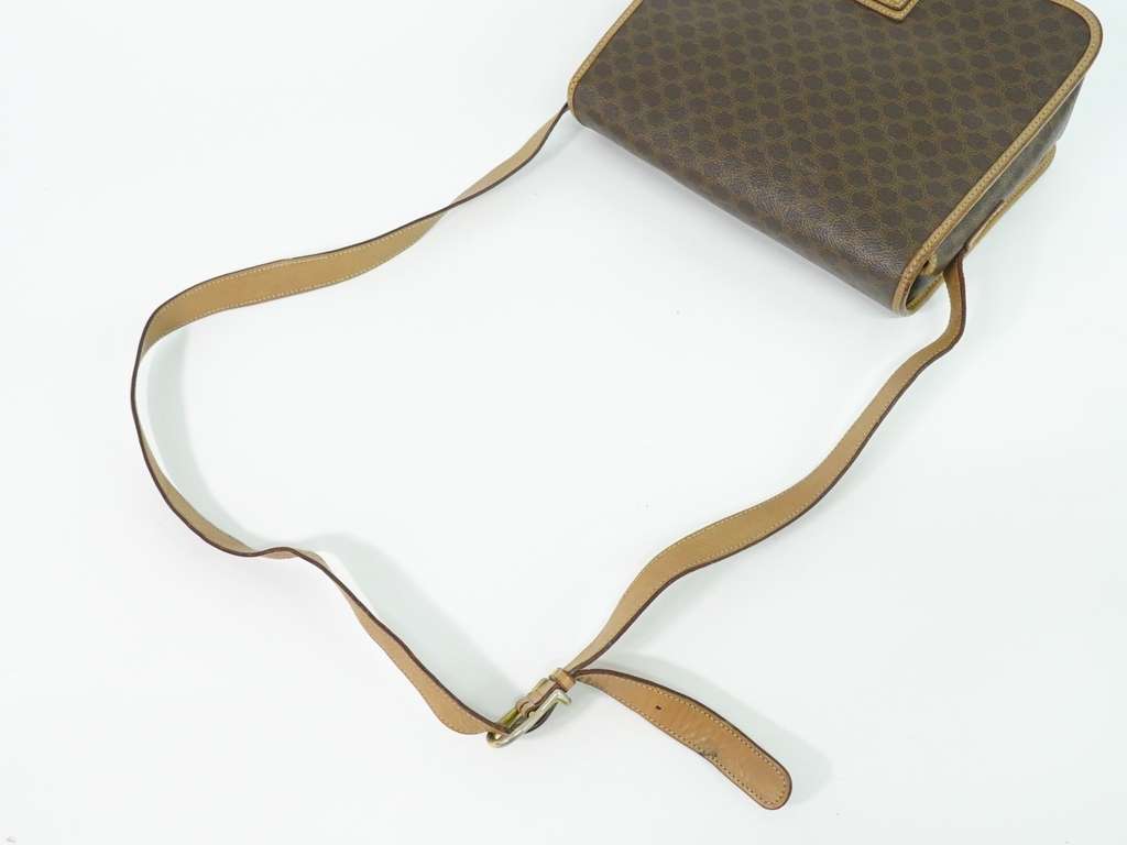 Celine Vintage Macadam Shoulder Bag Brown Canvas Fair condition - Box View