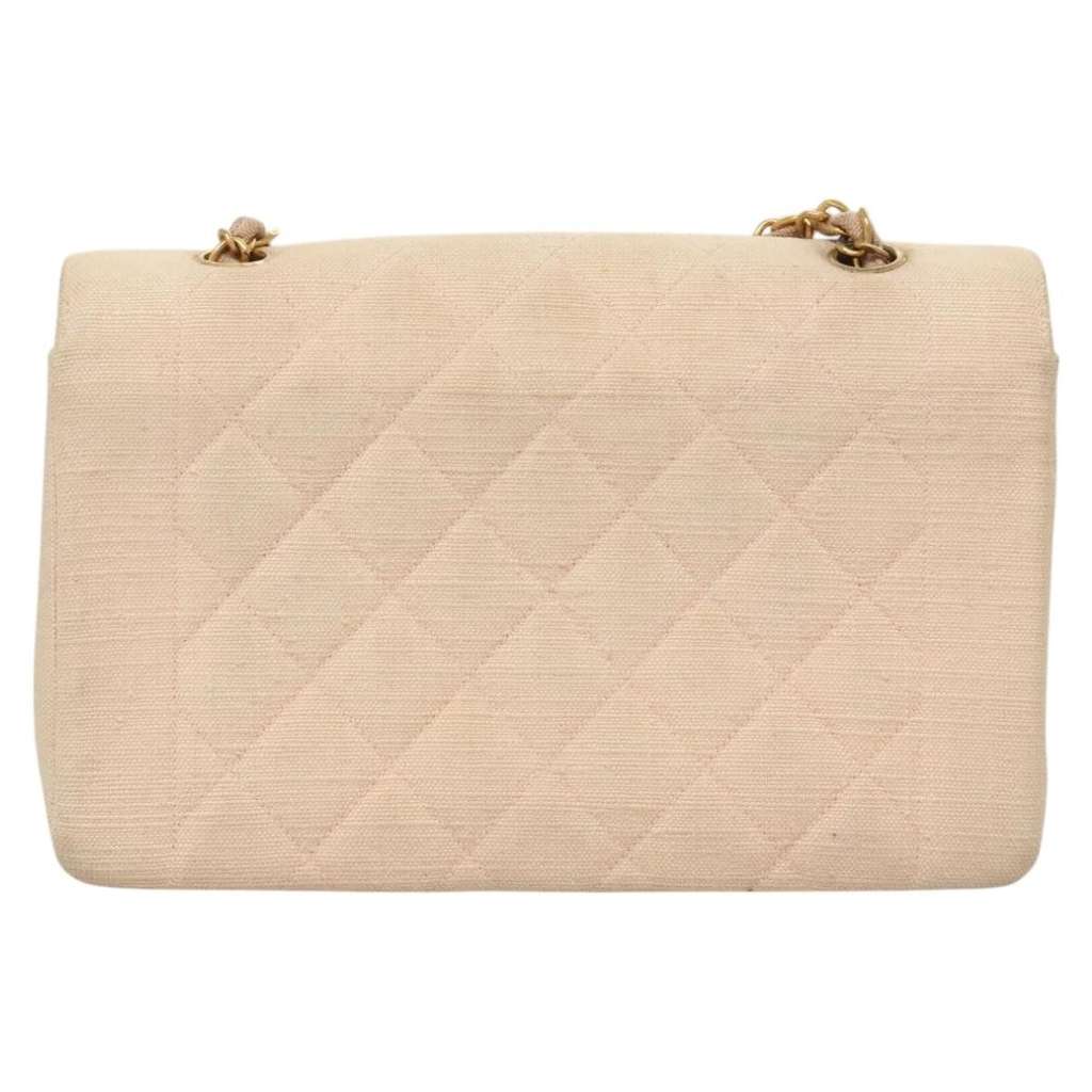 Chanel Vintage Diana Flap Bag Pink Canvas Good condition - Back View