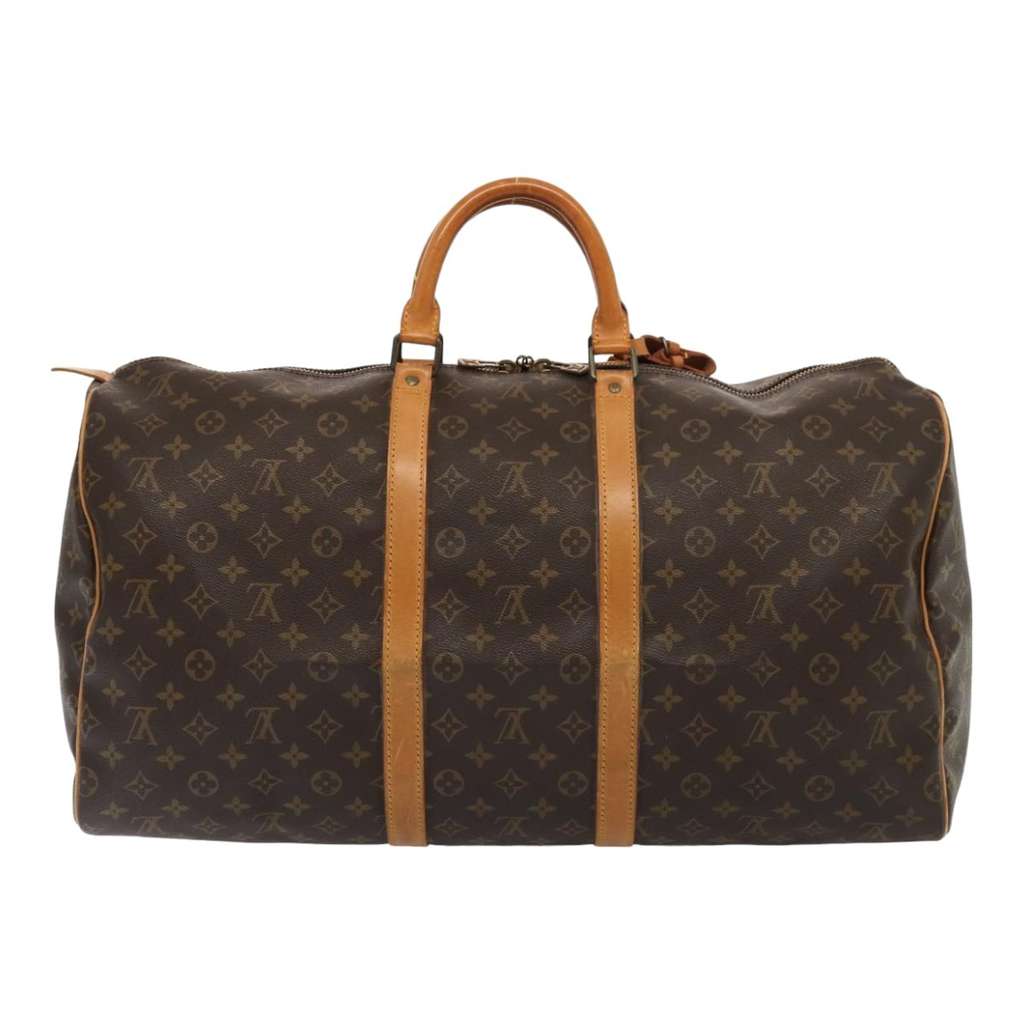 Louis Vuitton Keepall Bag Brown Canvas Fair condition - Back View