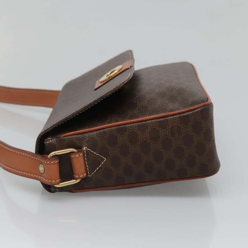 Celine Vintage Macadam Shoulder Bag Brown Canvas Good condition - Inside View