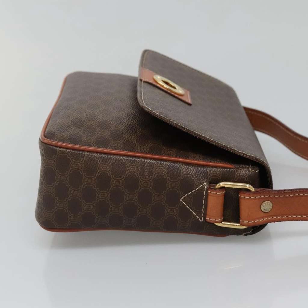 Celine Vintage Macadam Shoulder Bag Brown Canvas Good condition - Model View