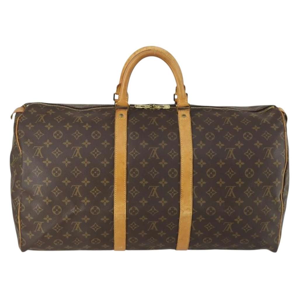 Louis Vuitton Keepall Bag Brown Canvas Fair condition - Back View