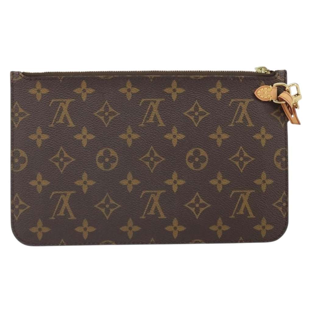 Louis Vuitton Neverfull Pochette Brown Canvas Good condition - Back View