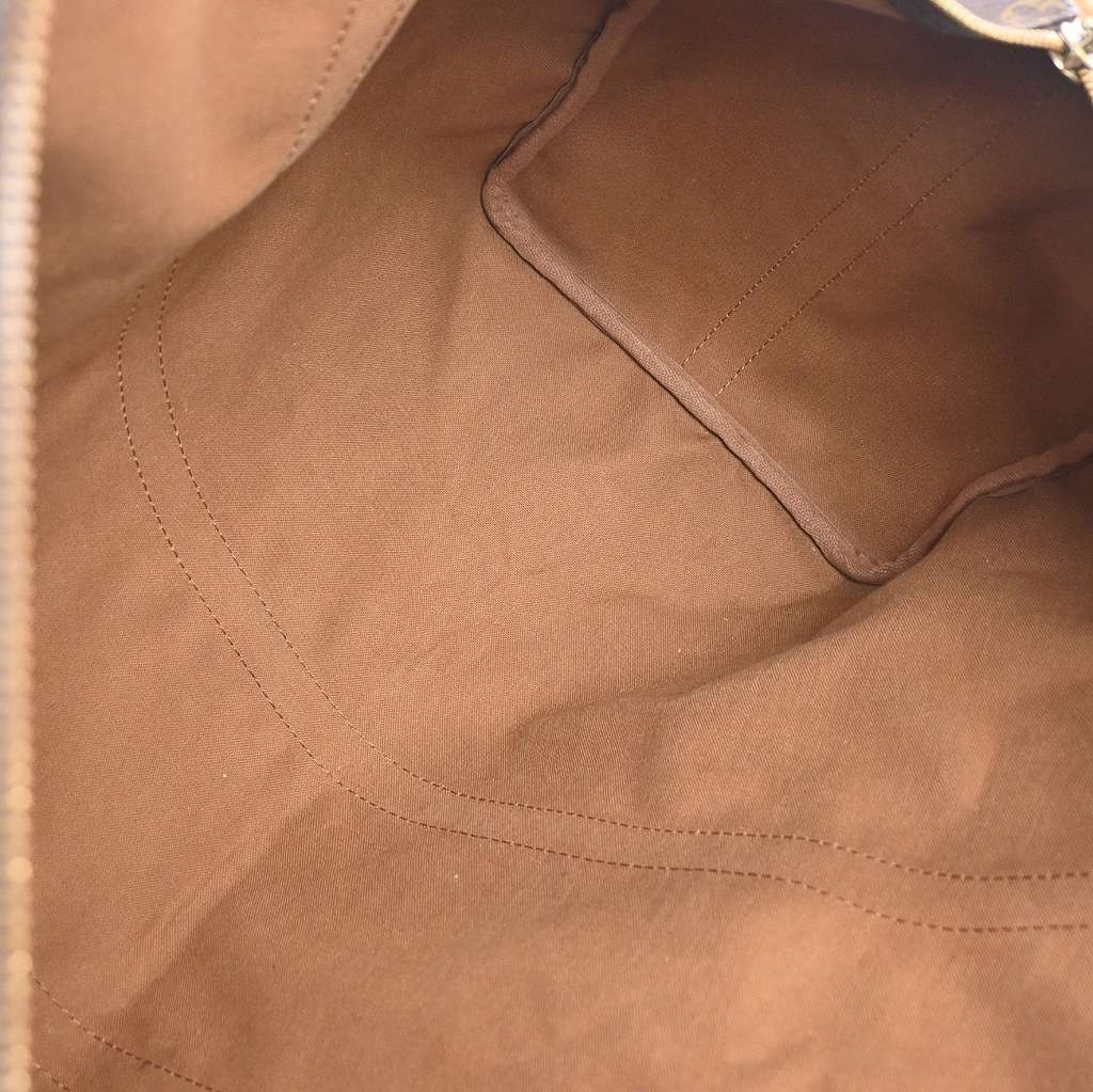Louis Vuitton Keepall Bandouliere Bag Brown Canvas Fair condition - Inside View