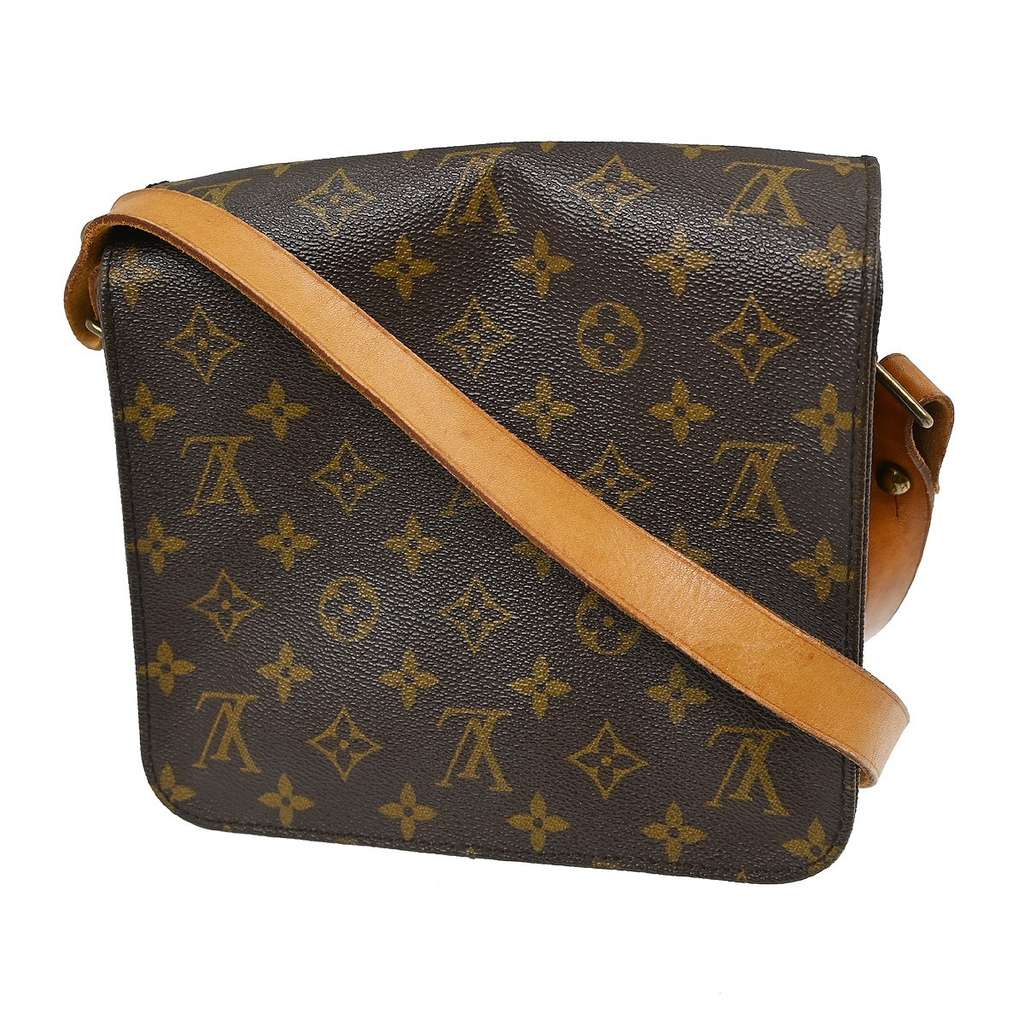 Louis Vuitton Cartouchiere Handbag Brown Canvas Fair condition - Back View