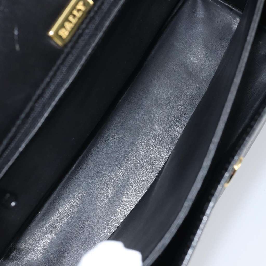Bally Vintage Handbag Black Leather Good condition - Box View