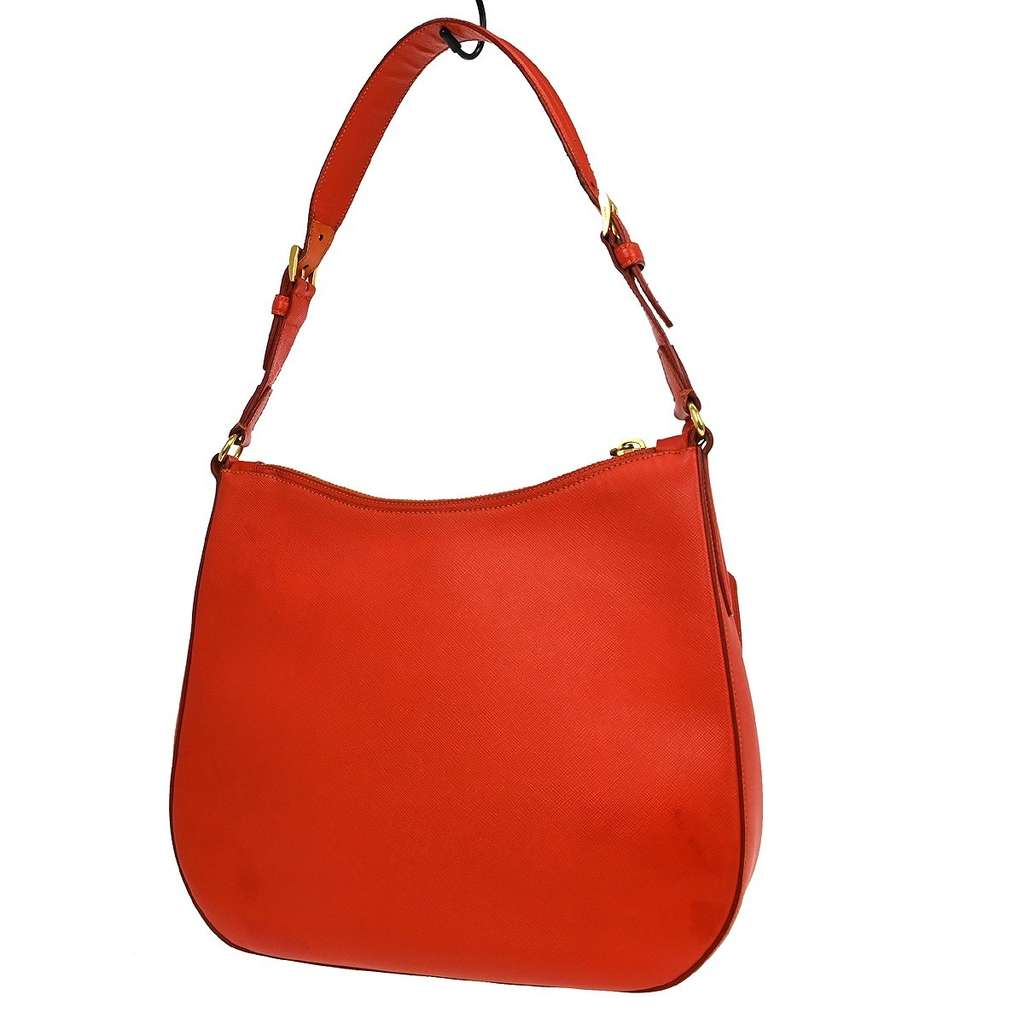 Prada Lux Zip Hobo Red Leather Good condition - Back View