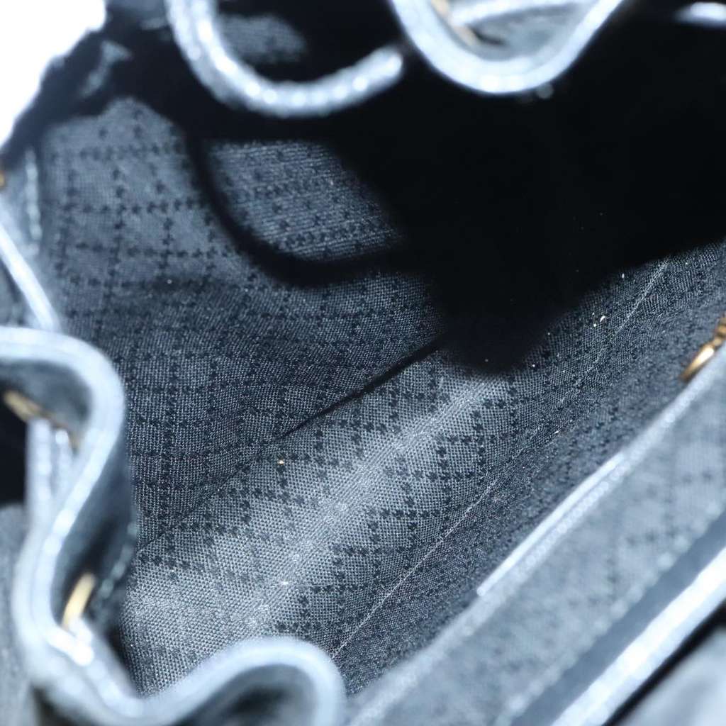 Gucci Vintage Bamboo Backpack Black Suede Good condition - Box View