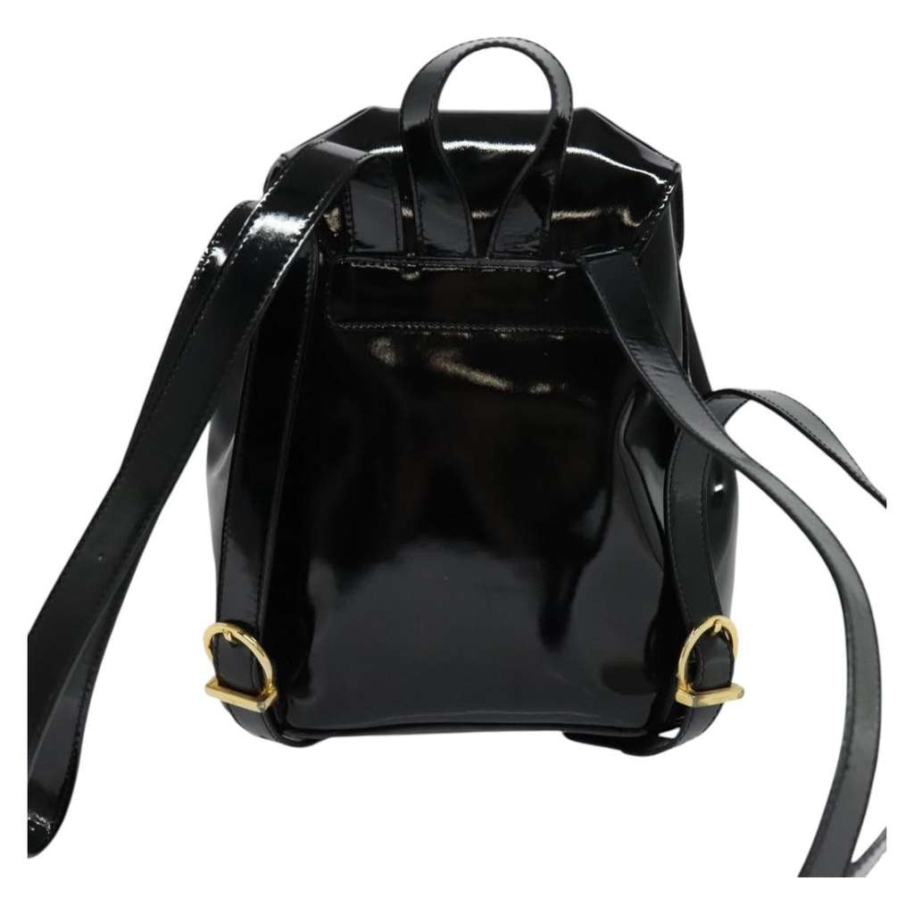 Salvatore Ferragamo Gancini Backpack Black Good condition - Back View