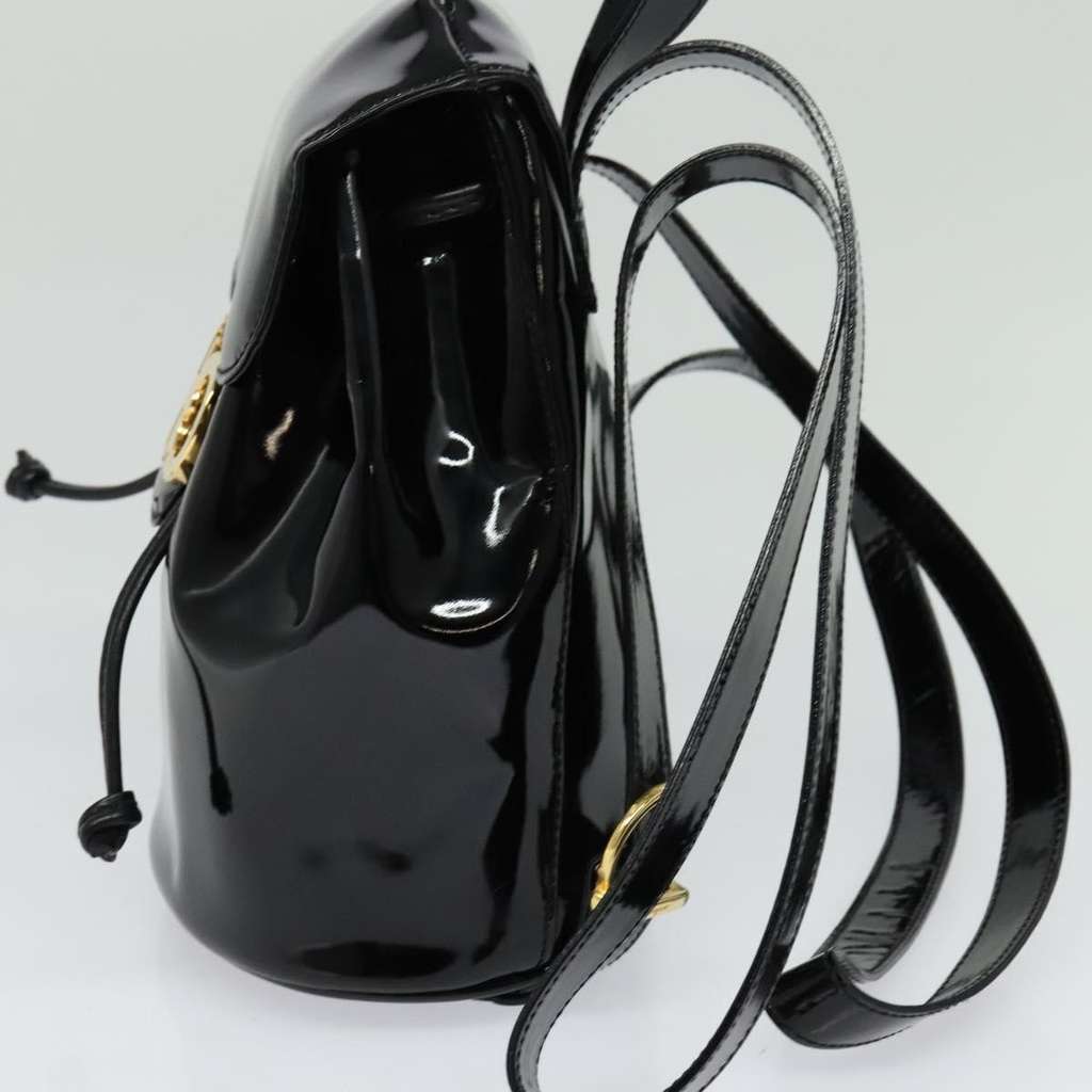 Salvatore Ferragamo Gancini Backpack Black Good condition - Inside View