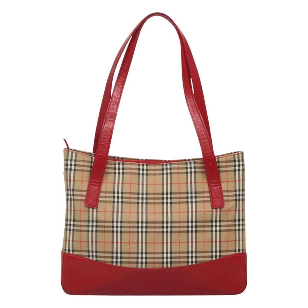 Burberry Nova Check Tote Beige Canvas Good condition - Back View