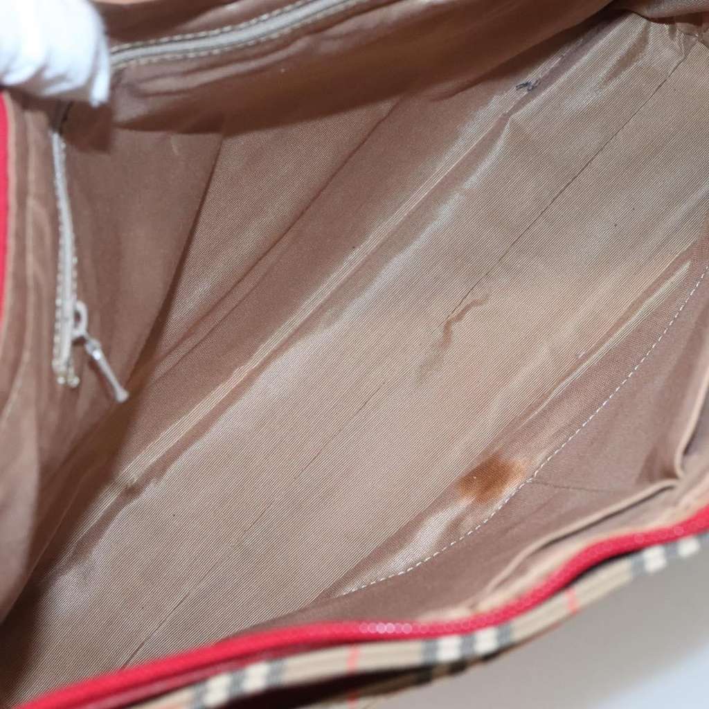 Burberry Nova Check Tote Beige Canvas Good condition - Box View