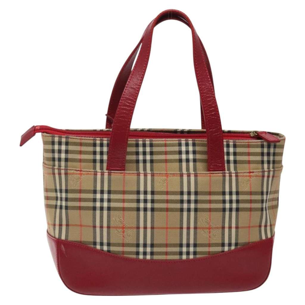 Burberry Nova Check Handbag Beige Canvas Good condition - Back View