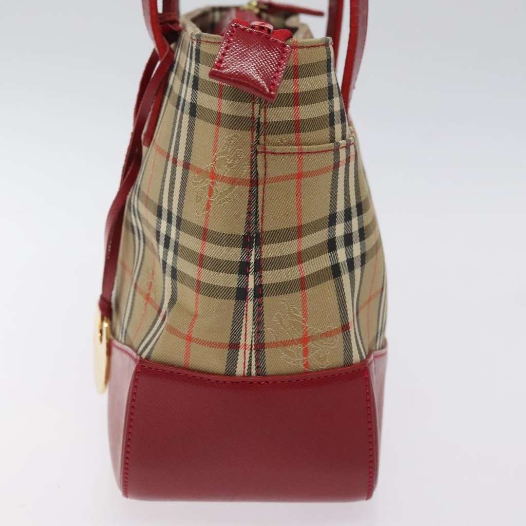 Burberry Nova Check Handbag Beige Canvas Good condition - Model View