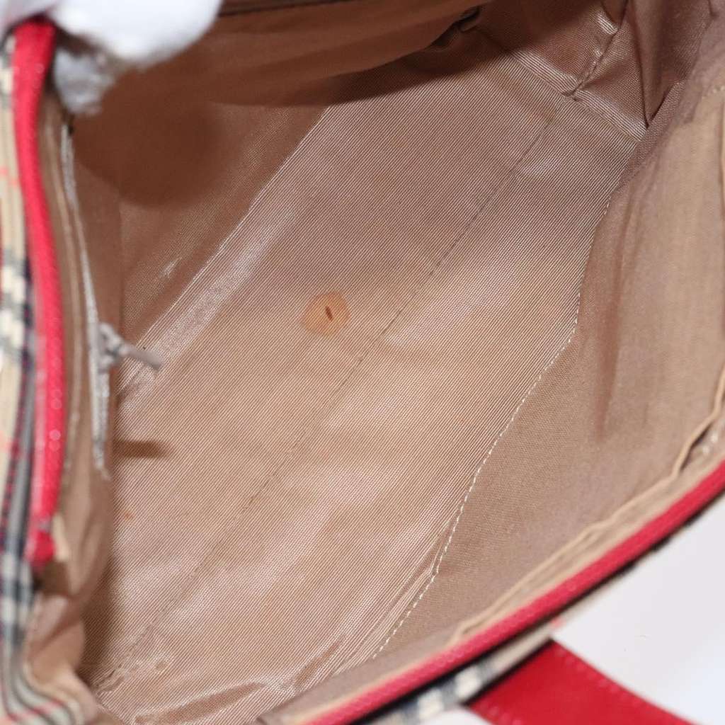 Burberry Nova Check Handbag Beige Canvas Good condition - Box View