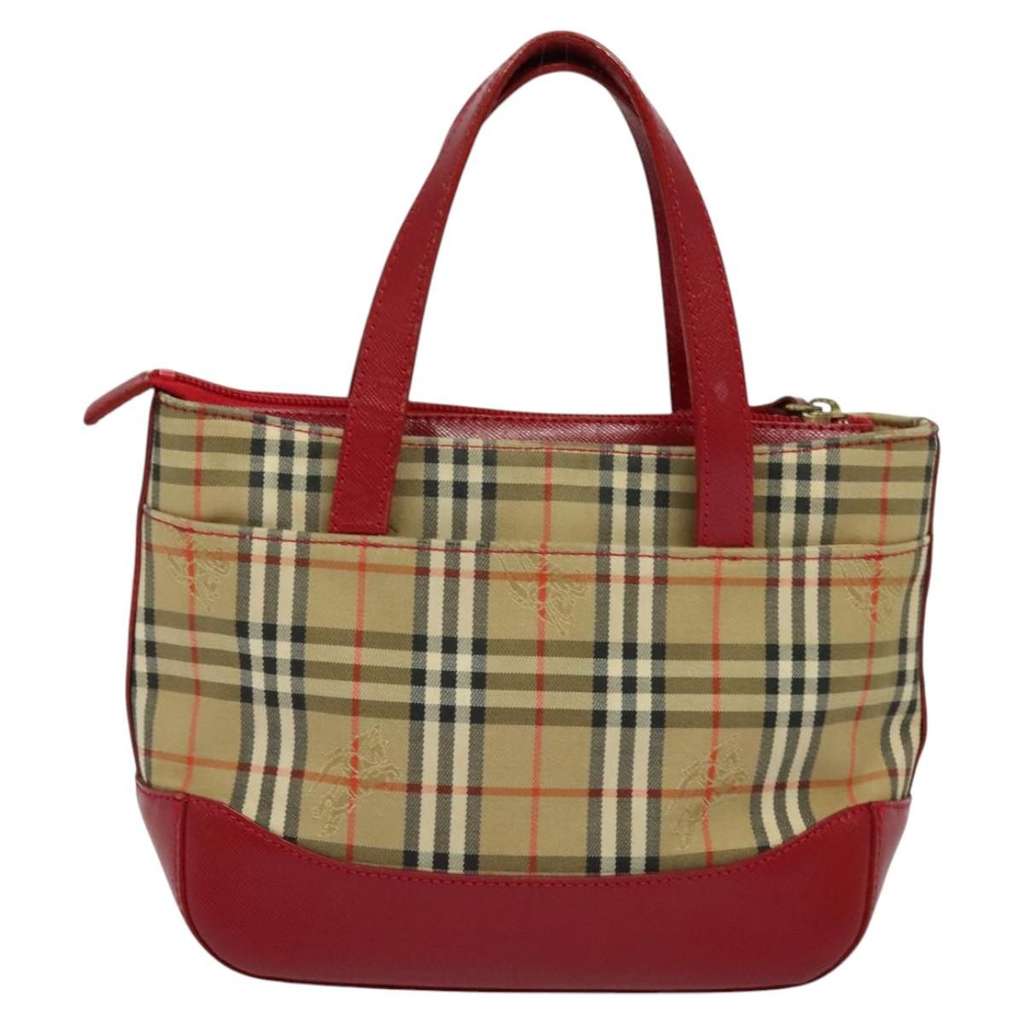 Burberry Nova Check Handbag Beige Canvas Good condition - Back View