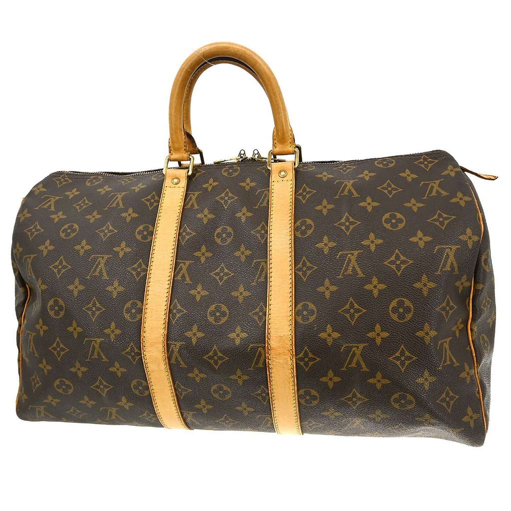 Louis Vuitton Keepall Bag Brown Canvas Fair condition - Back View