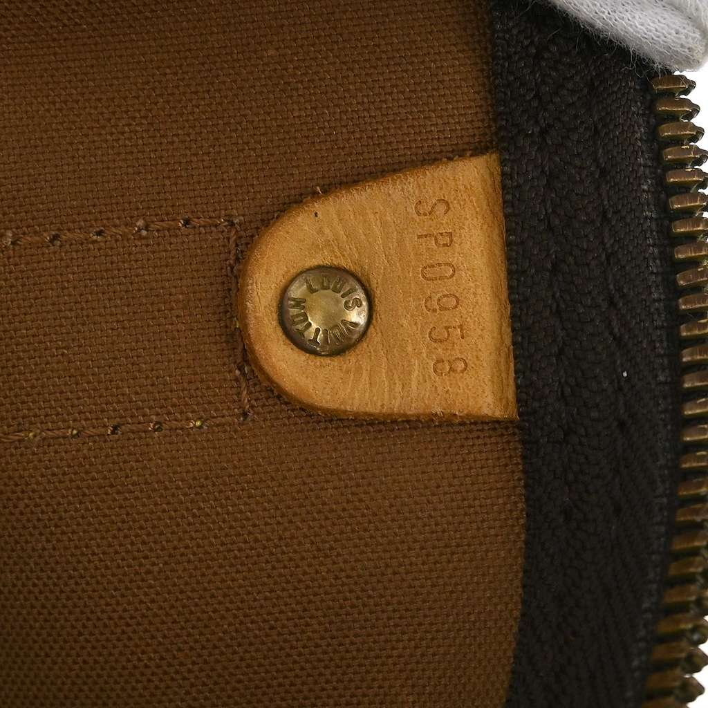 Louis Vuitton Keepall Bag Brown Canvas Fair condition - Model View
