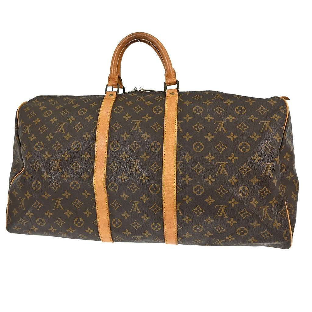 Louis Vuitton Keepall Bag Brown Canvas Fair condition - Back View