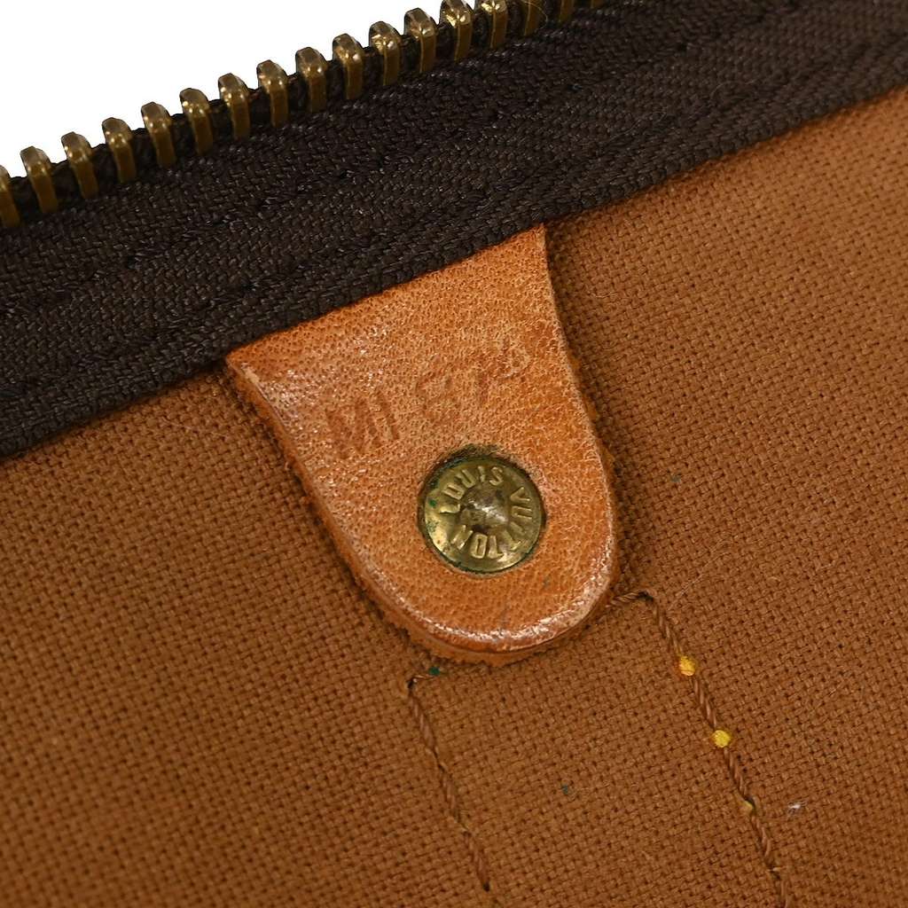 Louis Vuitton Keepall Bag Brown Canvas Fair condition - Model View
