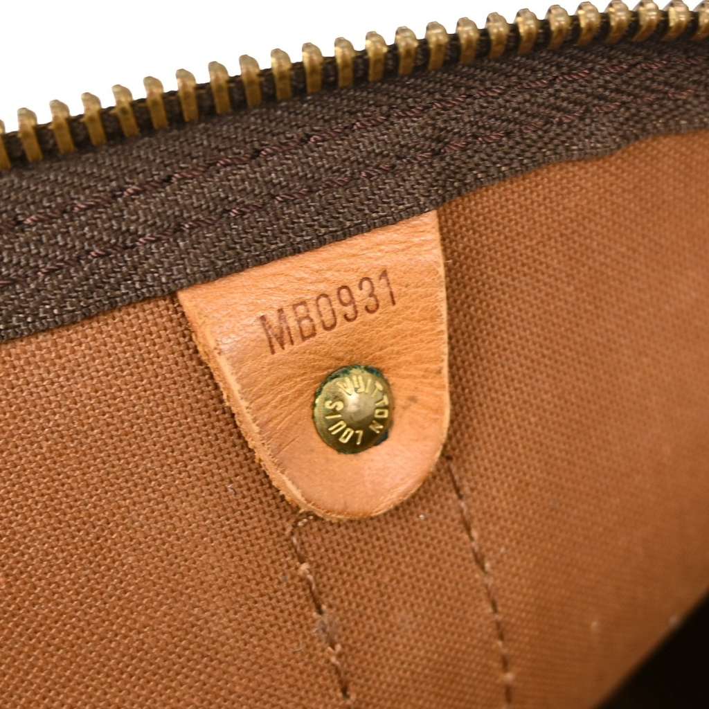 Louis Vuitton Keepall Bag Brown Canvas Fair condition - Model View