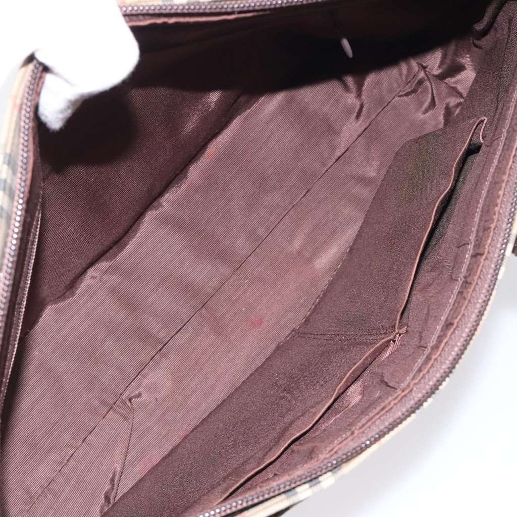 Burberry Nova Check Handbag Beige Canvas Fair condition - Box View