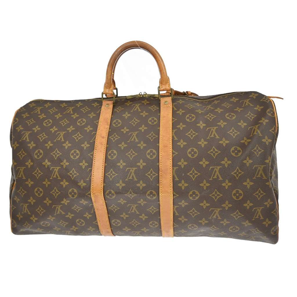 Louis Vuitton Keepall Bag Brown Canvas Fair condition - Back View
