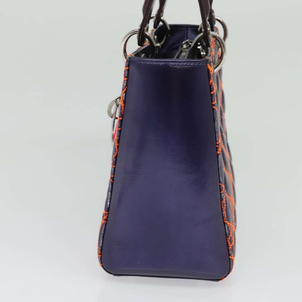 Christian Dior Lady Dior Bag Purple Leather Good condition - Model View
