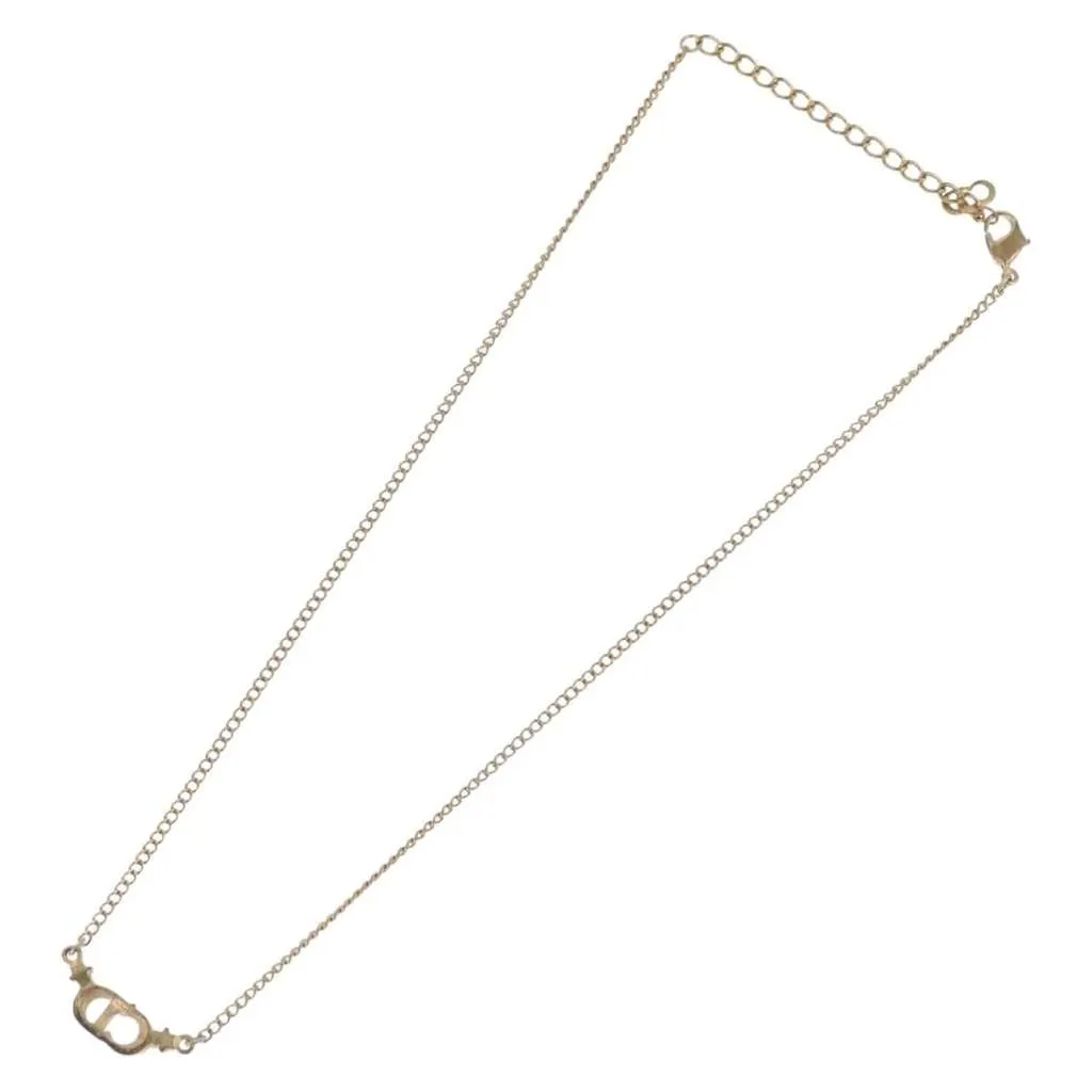 Dior CD Pendant Necklace Gold Metal Good - Back View
