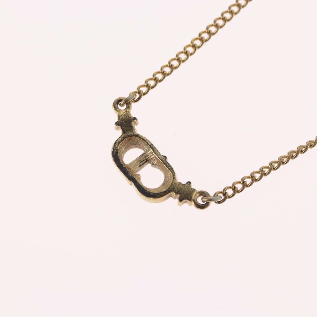 Christian Dior CD Pendant Necklace Gold Metal Good condition - Box View