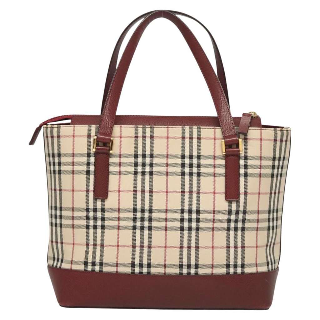 Burberry Nova Check Handbag Beige Canvas Good condition - Back View