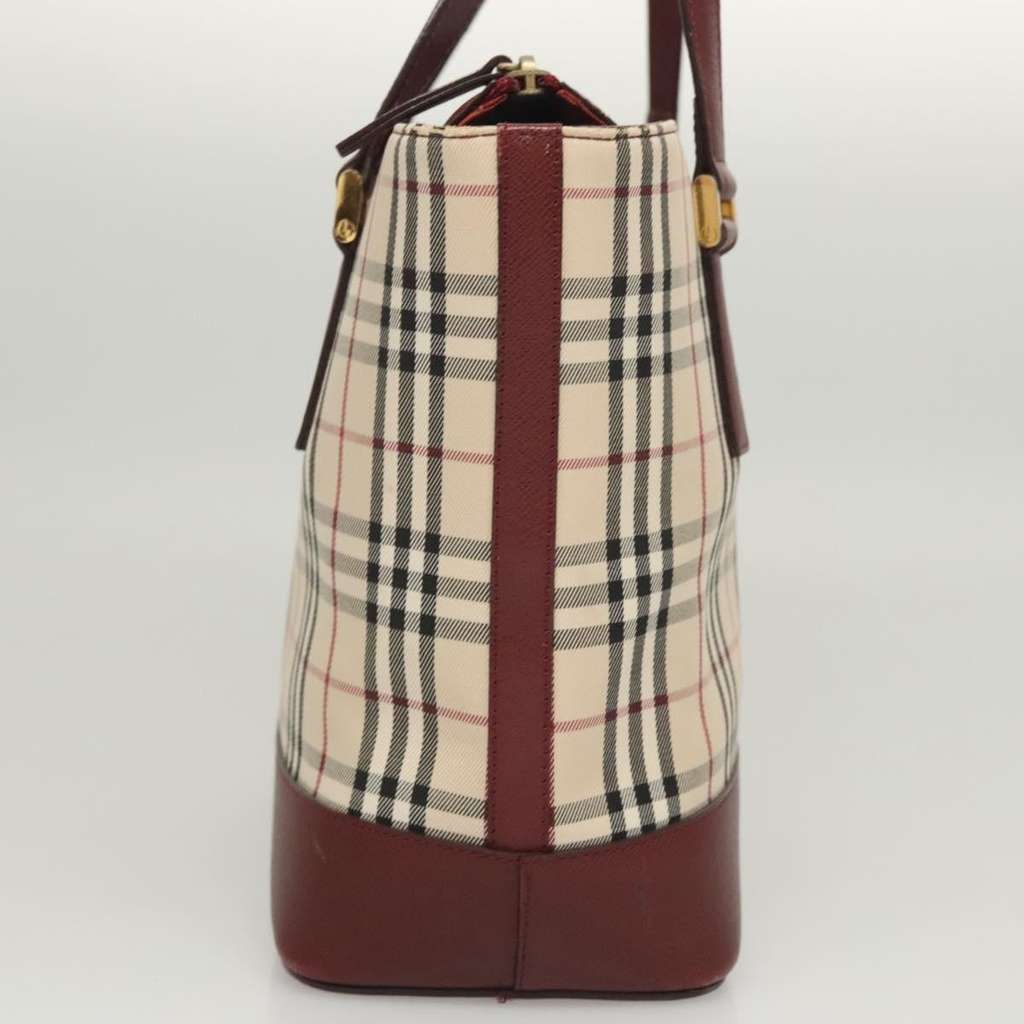 Burberry Nova Check Handbag Beige Canvas Good condition - Model View