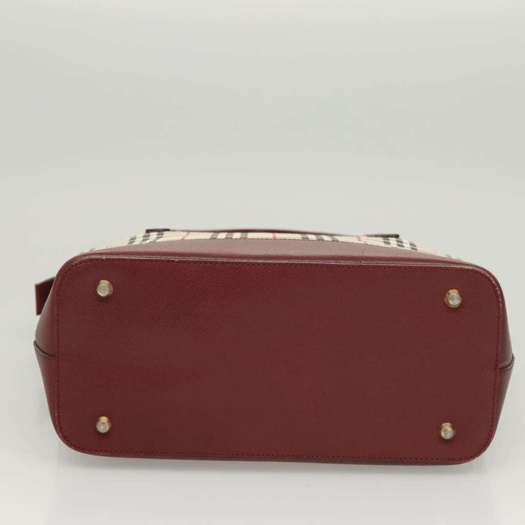 Burberry Nova Check Handbag Beige Canvas Good condition - Box View