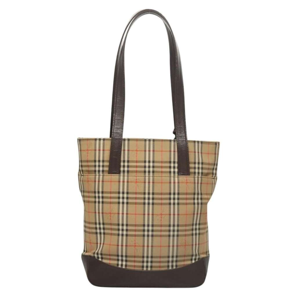 Burberry Nova Check Tote Beige Canvas Good condition - Back View