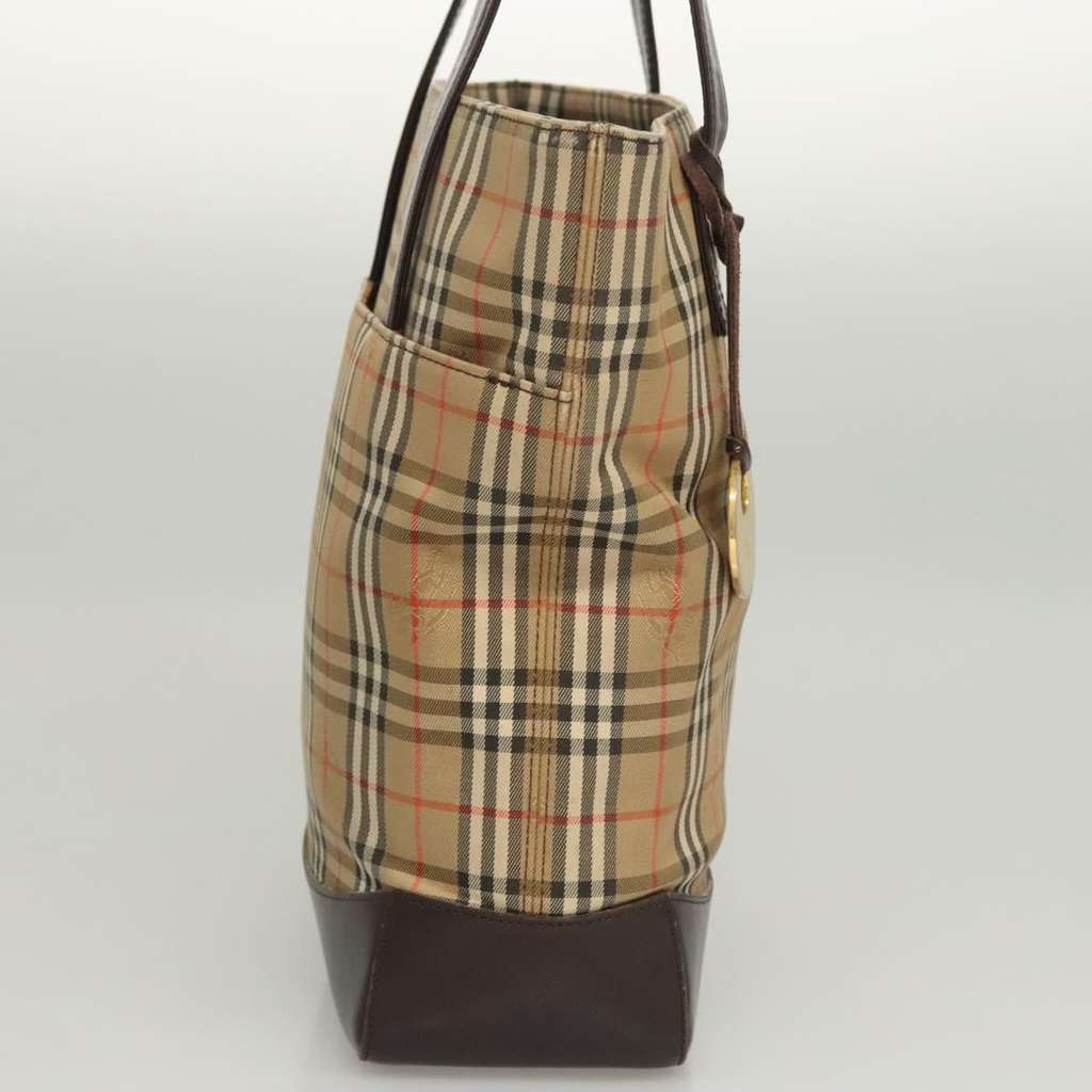 Burberry Nova Check Tote Beige Canvas Good condition - Model View